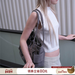 ECODAY束束包原创设计师款经典焦糖色抽绳水桶包女小包单肩手提包