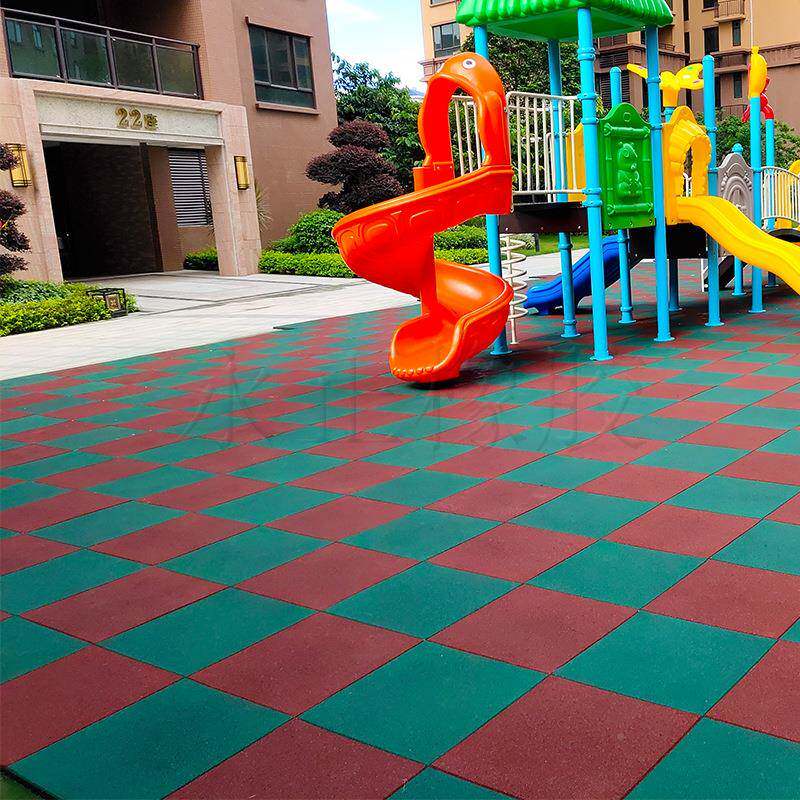 室外50*5地胶地面橡垫儿胶BEB乐园减震地垫户0外公园健身拼接地童