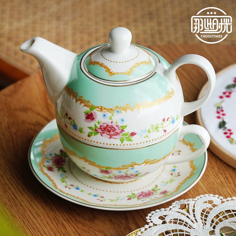 子母壶英式下午茶具杯壶一人饮泡茶壶套装欧式陶瓷花茶.壶下午茶