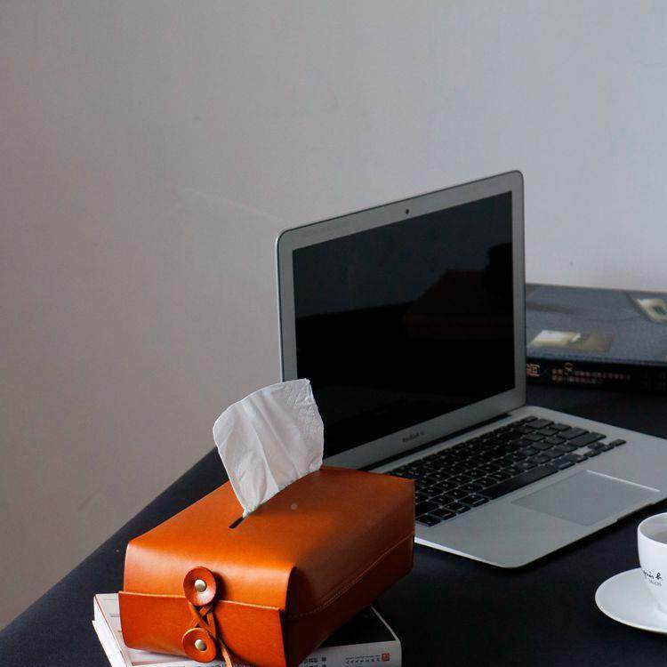 厂家GD-0152直供植尚鞣皮时汽纸巾酒盒树膏皮家用客厅店车抽纸巾