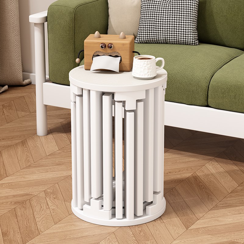 实木叠叠乐圆凳可叠组合放u茶几凳家用备用餐桌凳滑轮凳边几矮凳