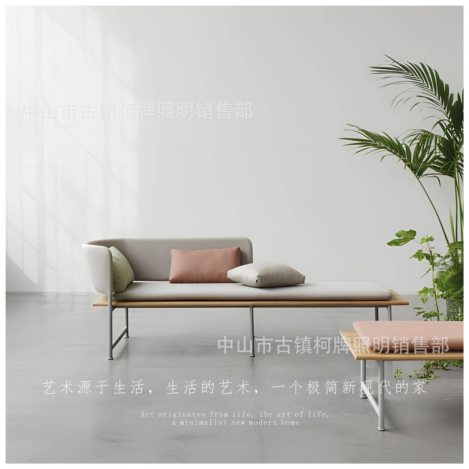 2简约时风扇尚灯隐形扇叶4家用客厅餐厅寸卧室67静音吸顶一体吊扇