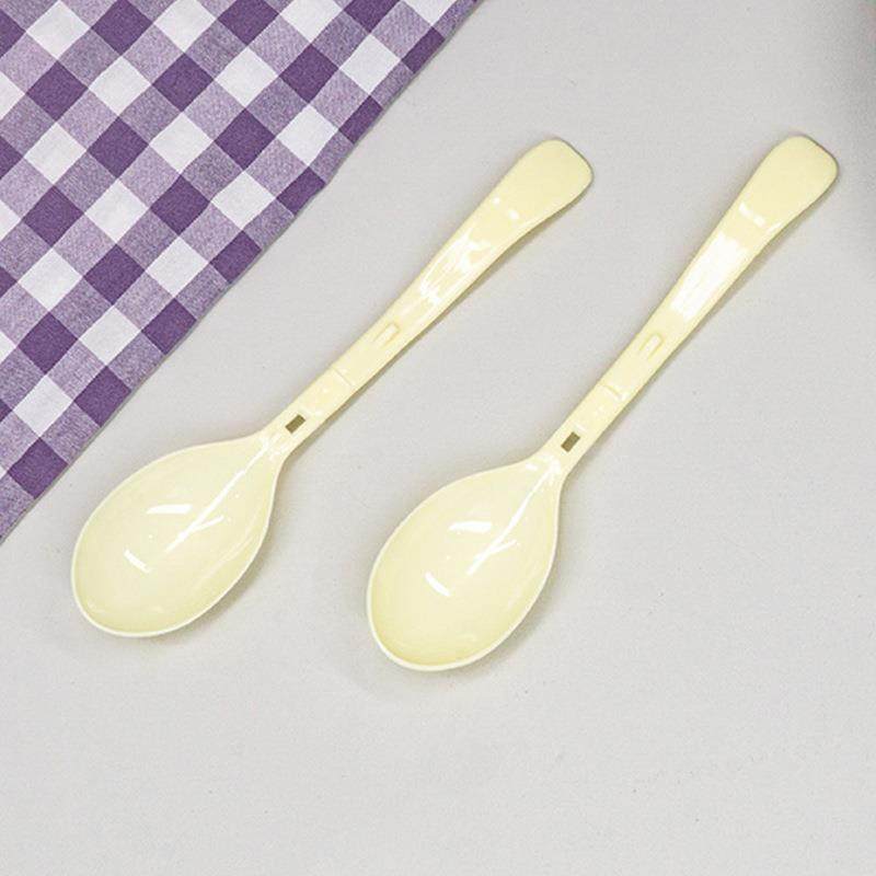厂家一次折叠勺长性柄料FVR冰可粉甜品酸奶独立包装勺子折塑叠式