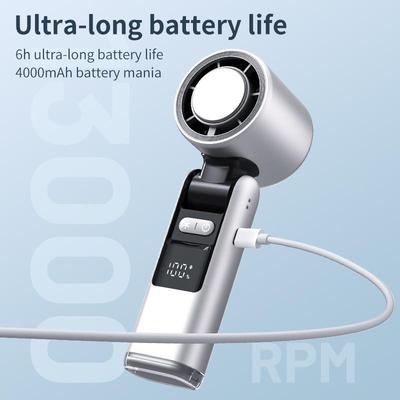 2025新款100档630半导电体制敷迷冷你冰手持充折叠便携涡轮小风扇