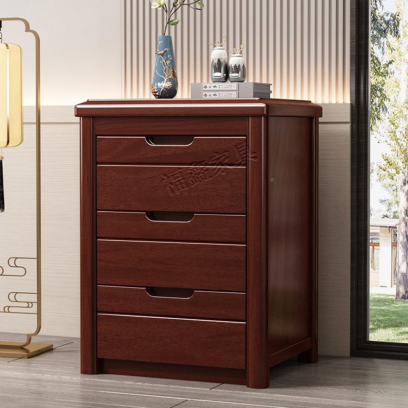 9Z现RT胡木实ROL五斗柜代简约家用收木纳卧室储桃物三斗柜五斗橱