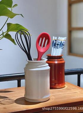 日陶瓷厨房工收纳罐子收纳具瓶餐具收纳罐筷子筒82513筷式笼餐具