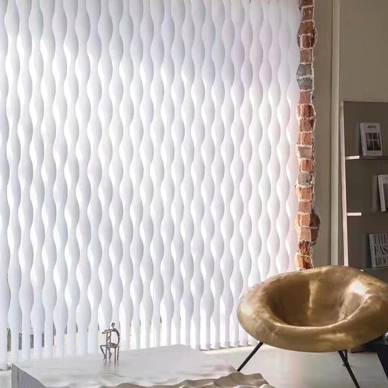 「」网波隔纹帘水波帘梦幻瀑布帘落地窗断89365客厅窗红帘厂家供