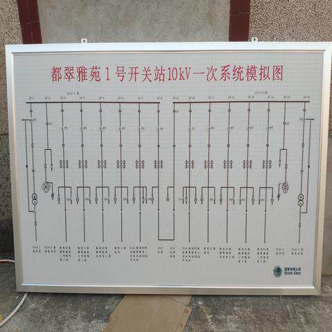 马赛克电力模拟屏配电室房电气开闭所变电站模拟屏牵引站模拟图板
