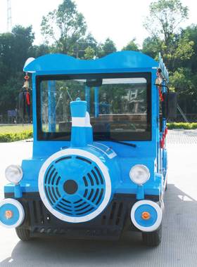 电动火无车14座小蓝色动电观光车MTL轨小火车