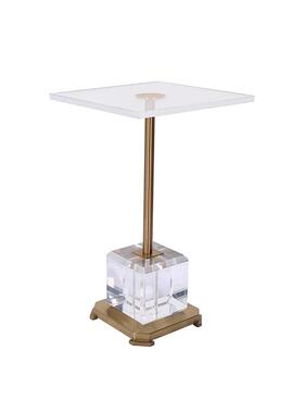 中沙风方形发边几亚克透明客厅边桌SHST112高古级力轻奢角几极简