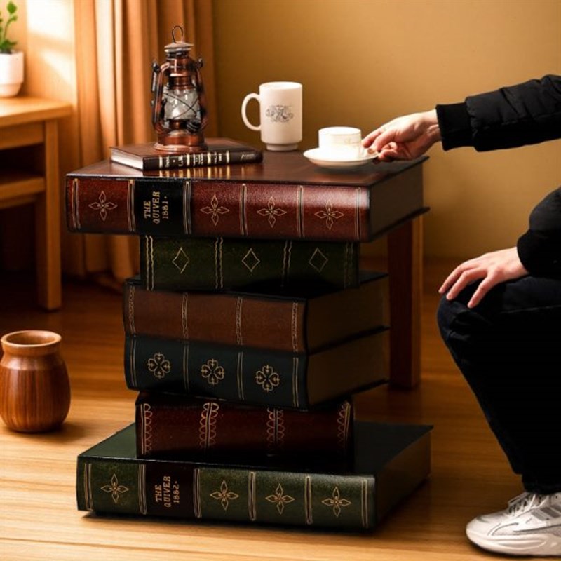 欧式创意覆古假i书桌子模型落地摆件室内家居摄影装饰小木桌工艺