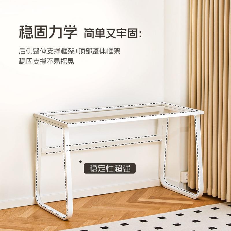 电脑桌钢化玻璃学生HDO书桌现代简约型台式家办公桌用经济字学生