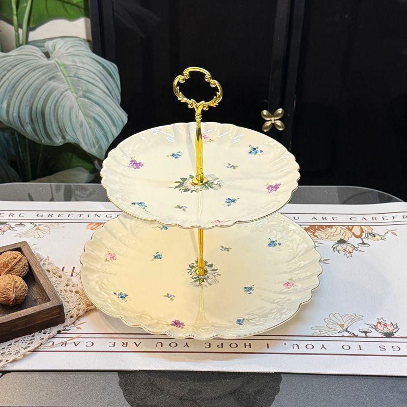欧式水果盘英陶瓷三层点