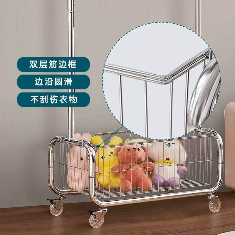 落地可移动挂衣架X-154家店用卧室衣帽架架多功能收纳衣服装展示