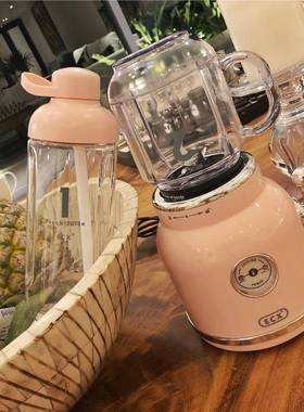 ECX动宿舍女复网红56025电古迷你炸榨打果汁机汁杯家用小型便携式