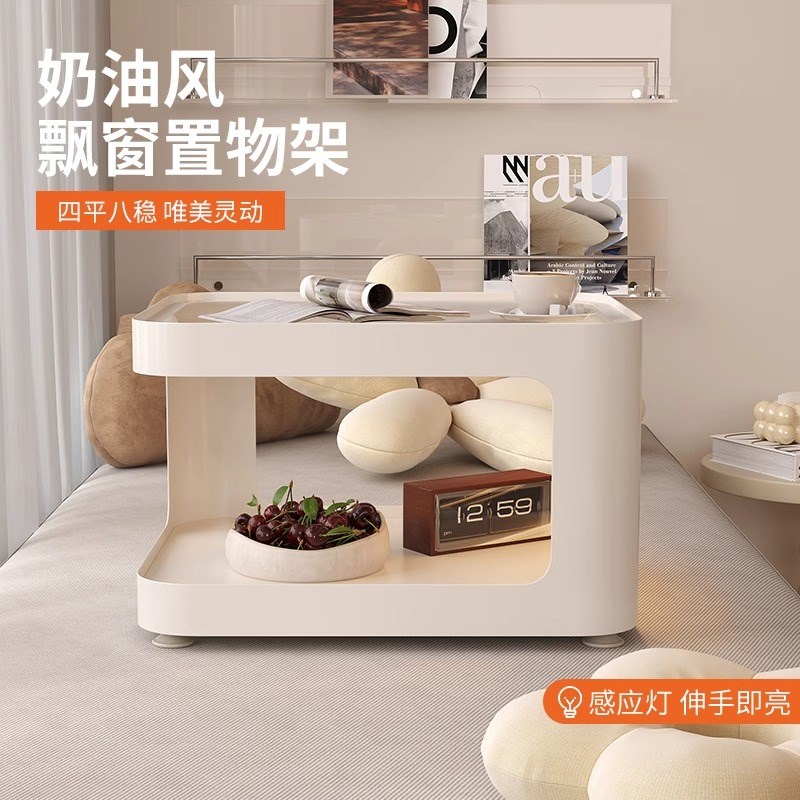 网红透明飘窗茶几l简约榻榻米玻璃矮桌卧室窗台床上小桌子家用炕