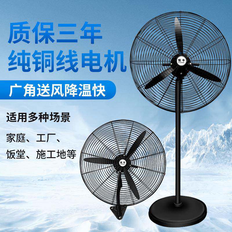 大功率工业电风扇落地力挂壁机式家械商62431用烤大风力强烧工厂