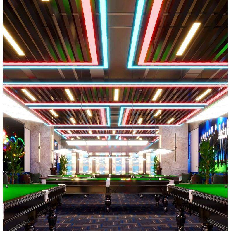 台球厅氛围灯长条灯缝拼接身室房室超市办公792桌球专用健吊灯