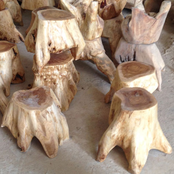 杉木根雕a凳子实木墩树墩原木树桩木头茶几凳木桩艺术树根底座花