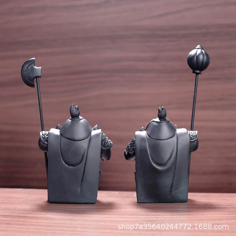 护宅哼8118哈二轻将新中式国风树脂摆件家居装饰品复古风人物奢雕