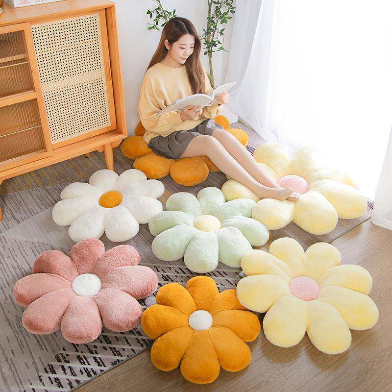 P6阳D6北欧i抱ns风太花花瓣枕靠垫沙发花朵客厅飘窗装yyy饰网红轻