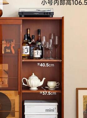 实木复书柜简约小户型古物客OLZ书厅家用展示柜北欧房收纳杂志储