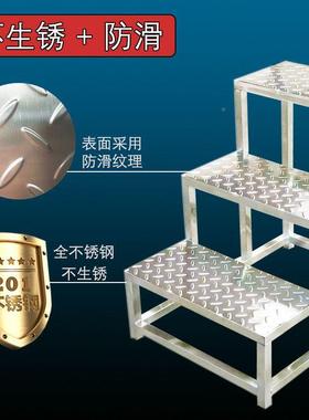 脚踏凳台用阶CD100332不家锈钢工厂医院用梯凳一二三四步楼增高梯