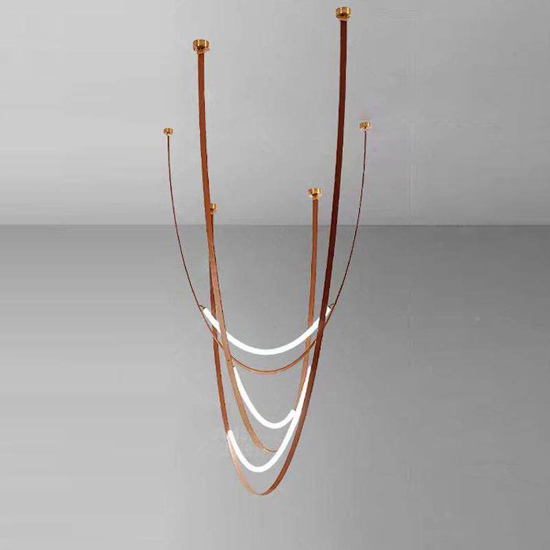 新极988款餐灯厅灯皮带吊灯客厅简后现代吧台线条灯具,家装灯饰光源,智能吊灯,淘宝优惠券,粉丝福利购,淘宝优惠卷