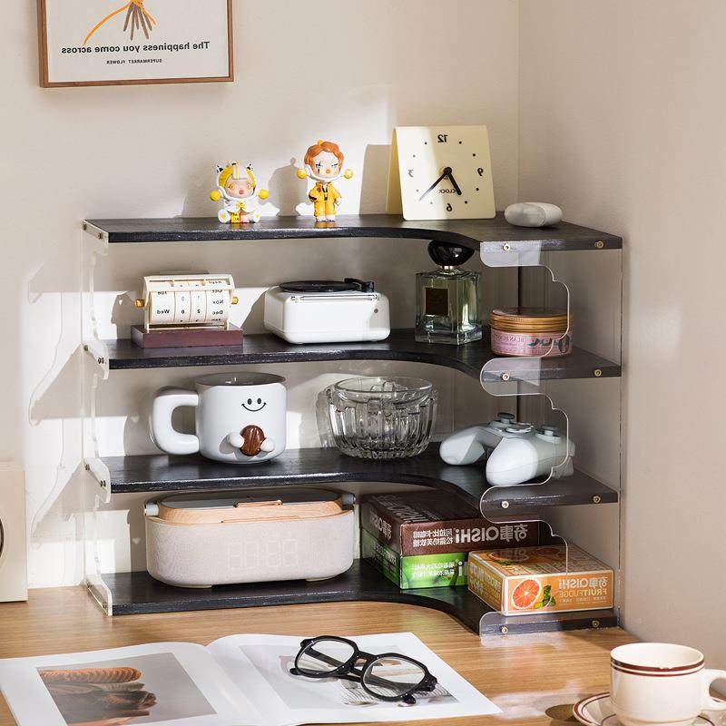 简易实木桌上小书架生GL1211儿置童收层纳架松木多飘窗储物柜学桌