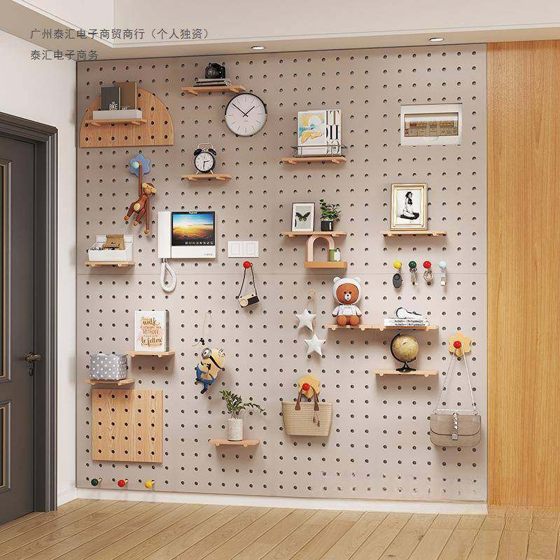 洞板实木墙木上置收物架质墙壁挂墙书架隔板纳架挂板LYL66854洞墙,收纳整理,书桌收纳置物架,淘宝优惠券,粉丝福利购,淘宝优惠卷