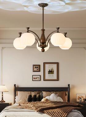 法式拉德复古高感客厅吊85515美灯美级式中主灯古餐厅卧室大气投