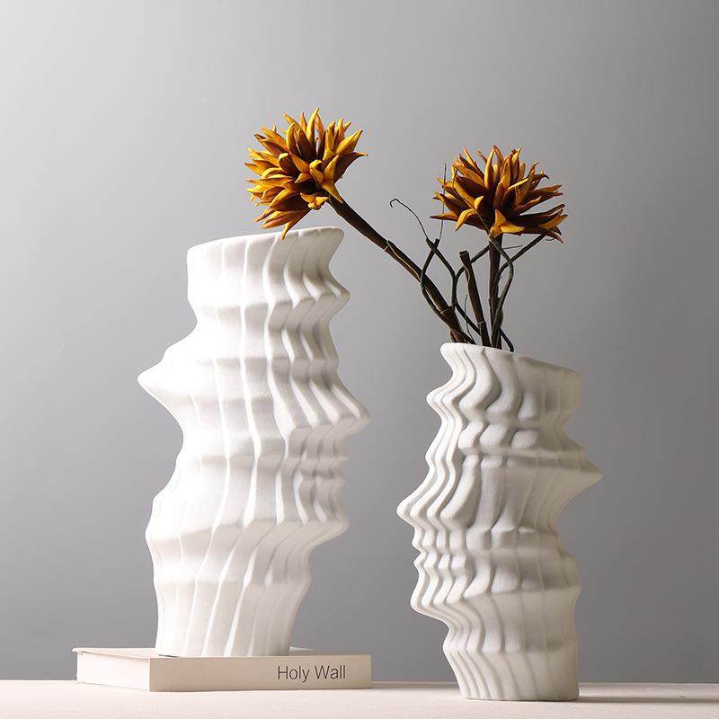 现代简约抽象人脸陶花瓶厅创意插RPN花瓷装品电饰视柜摆件家居客,家居饰品,花瓶,淘宝优惠券,粉丝福利购,淘宝优惠卷