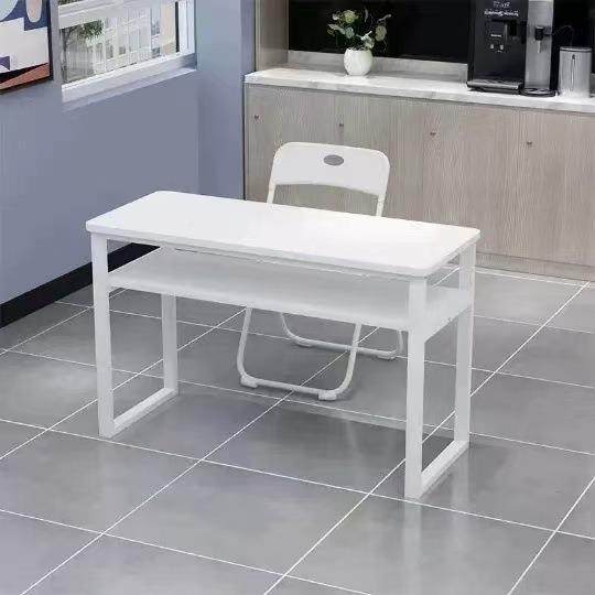 学双生课人桌学校培训课机构辅导308911班桌椅双钢木写字台绘画桌