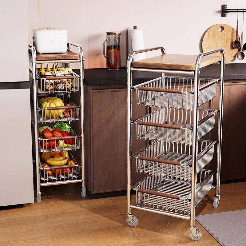 AXZGF-#0中古风房置物架小推车多功能缝篮多层果蔬菜零食可移动收,收纳整理,书桌收纳置物架,淘宝优惠券,粉丝福利购,淘宝优惠卷