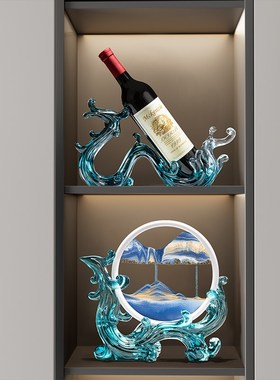 风生水起龙红酒架摆件轻奢高档客厅电视I柜餐边柜子装饰品乔迁礼