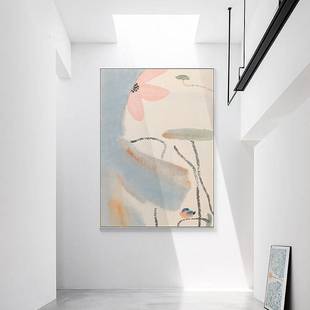 陈家泠荷花新中式水墨禅意茶楼室装饰画国风书房玄关高档走廊挂画