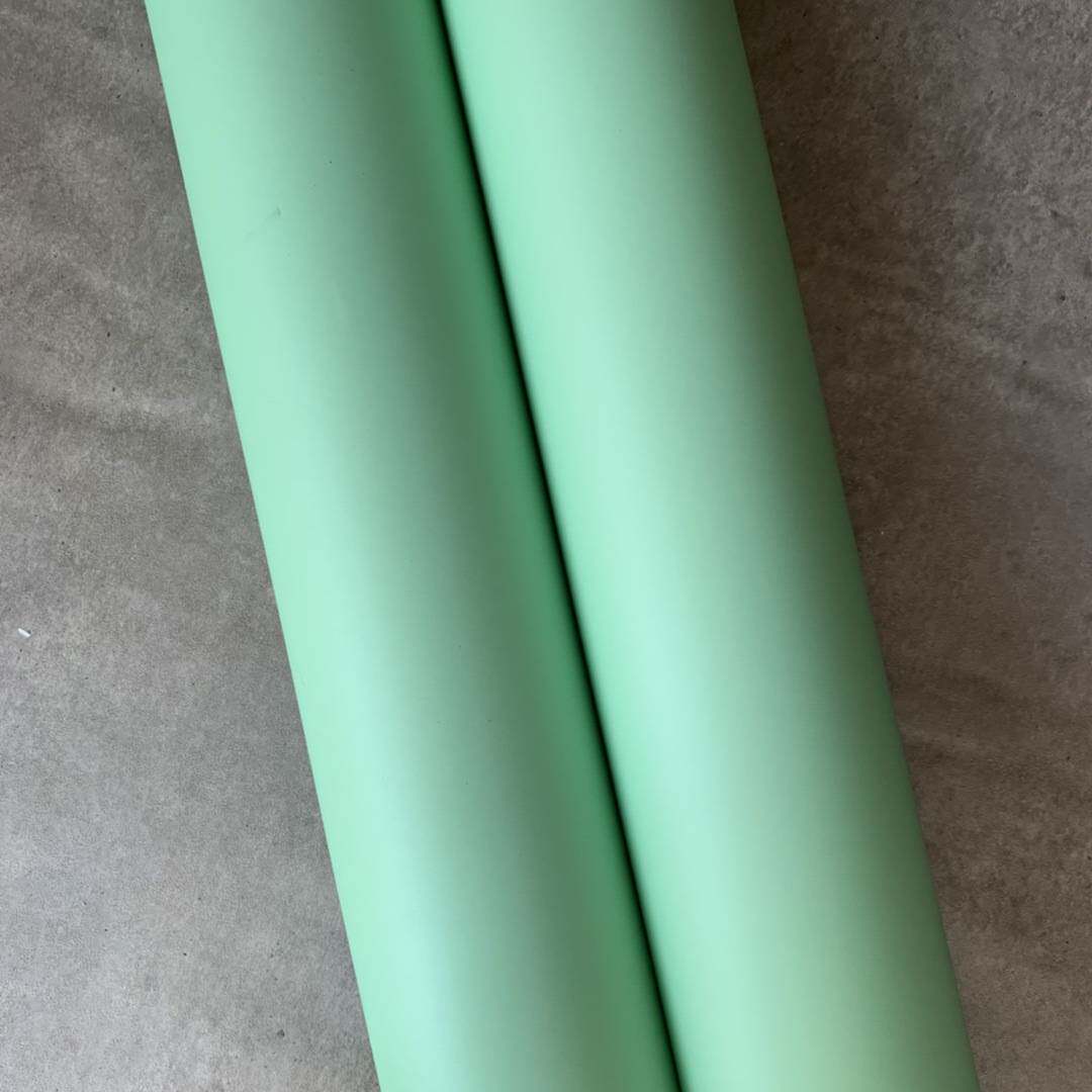 加厚纯色绿色防水自粘墙纸壁纸展柜展厅装饰贴膜翻新贴纸波音软片