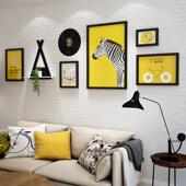 实木_D91_24寸大框实木照片墙现代组合相框装 饰画装 饰画可换相片