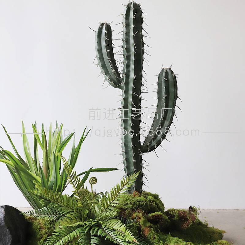 成套仿真绿植景观组合设计师款楼梯下仿生绿植造景展厅装饰仙人掌