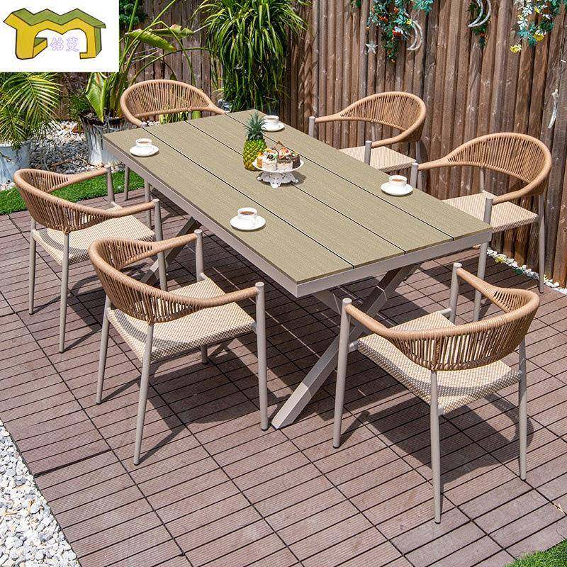 户外桌椅编藤椅庭院民宿防水露天阳台网布腾椅休闲花园防腐木桌,商业/办公家具,商用藤编家具,淘宝优惠券,粉丝福利购,淘宝优惠卷