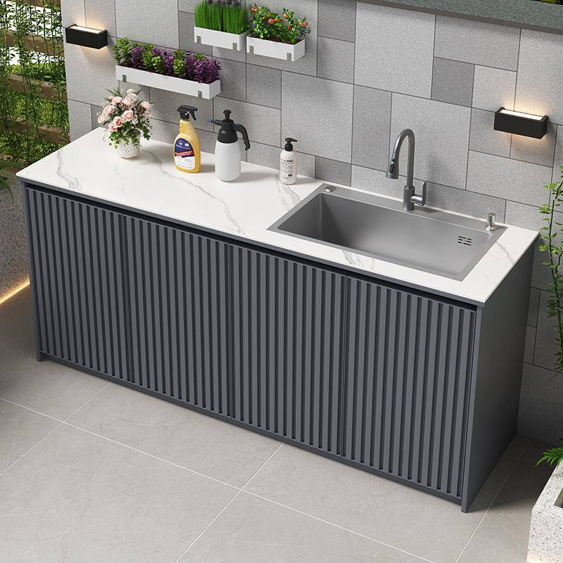 户外庭院洗手池洗手台盆花一体室210外别园防水防柜晒单墅水槽储