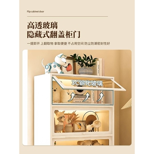 陌族家用书柜儿童书架客厅展示铁皮痛柜带门防尘储物柜落地置物架