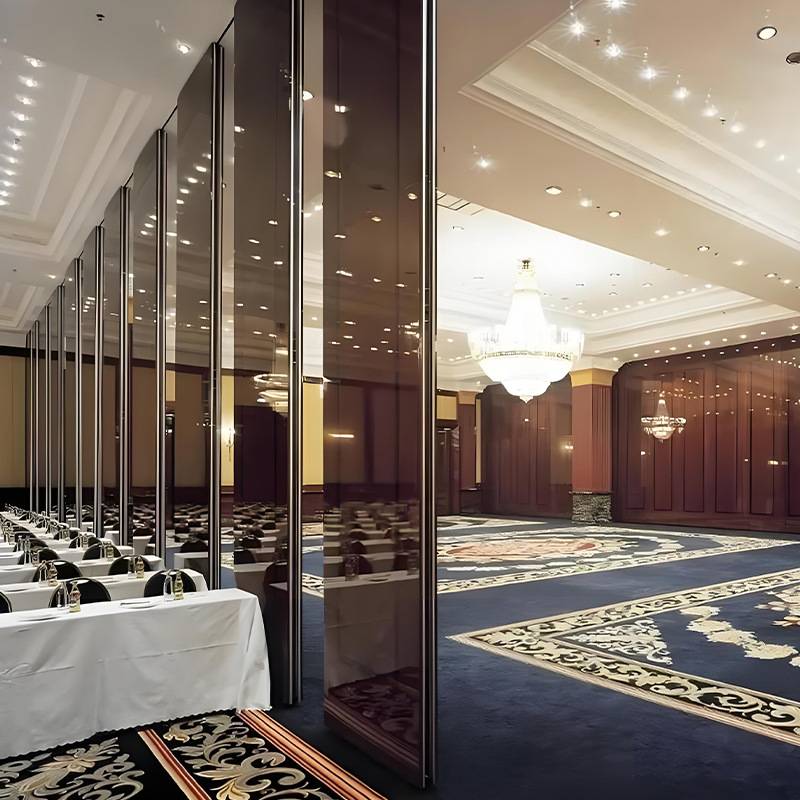 酒店活动隔断墙移动办公室隔音包厢吊轨折叠推拉高屏风宴会厅饭店