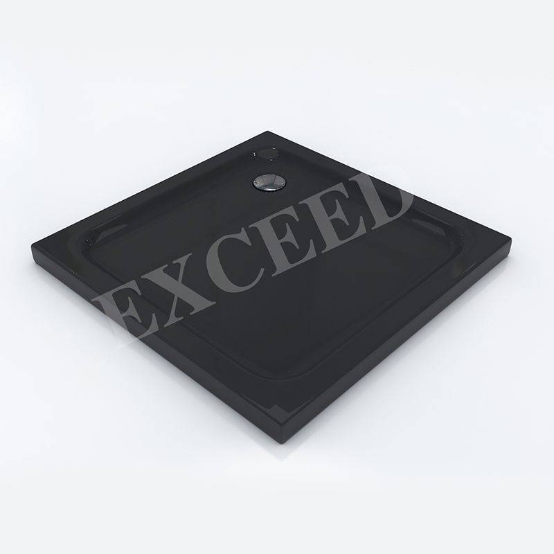 跨境高品质石头盆底盆扇形方形L型白色黑色淋浴房底座5cm底盆