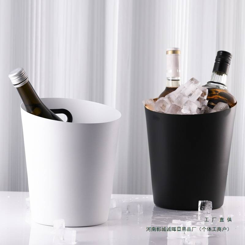新款斜口不锈钢冰桶欧式香槟桶酒吧ktv冰块桶家用啤酒桶装饰摆件