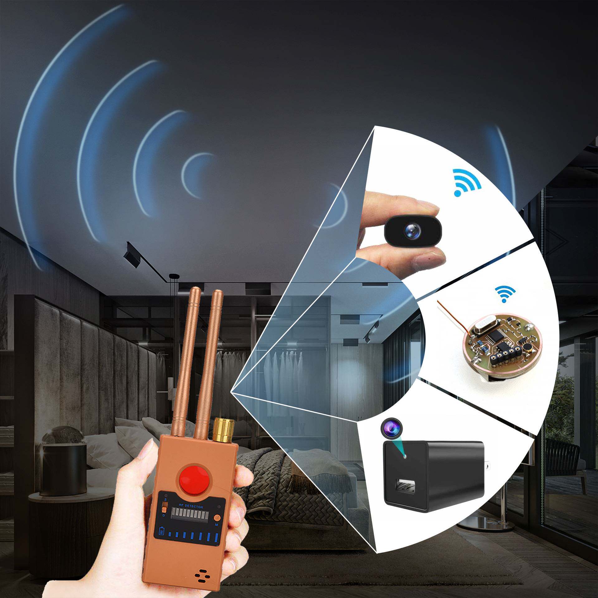 Anti Spy Camera Detector for Hidden Camera Laser Lens GSM