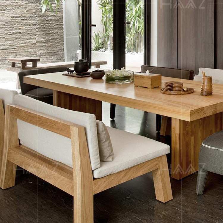 HAAZ北欧宽长条凳子家用实木餐桌椅凳铁艺小方凳矮长凳原木大板凳