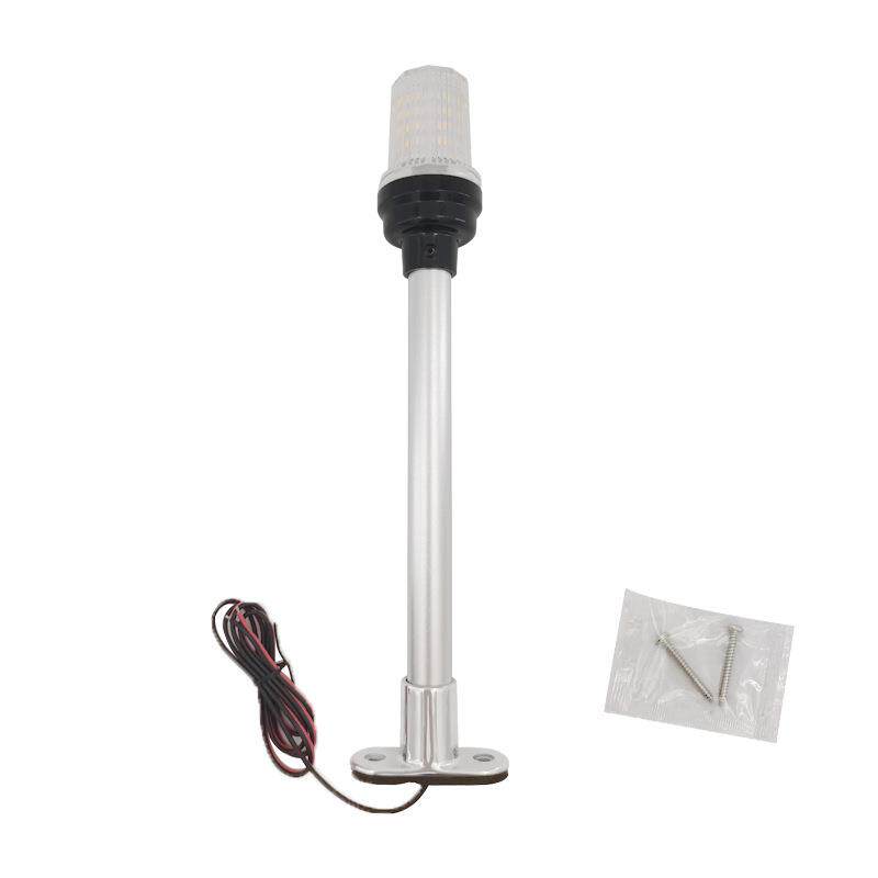 12寸船用360度LED环照灯316不锈钢固定式柱灯船用游艇行灯配件