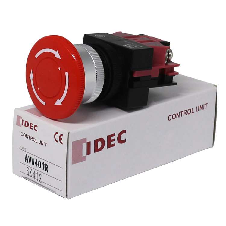 AVW401R 410R AVW402R 420R 411R  idec和泉蘑菇头急停按钮开关