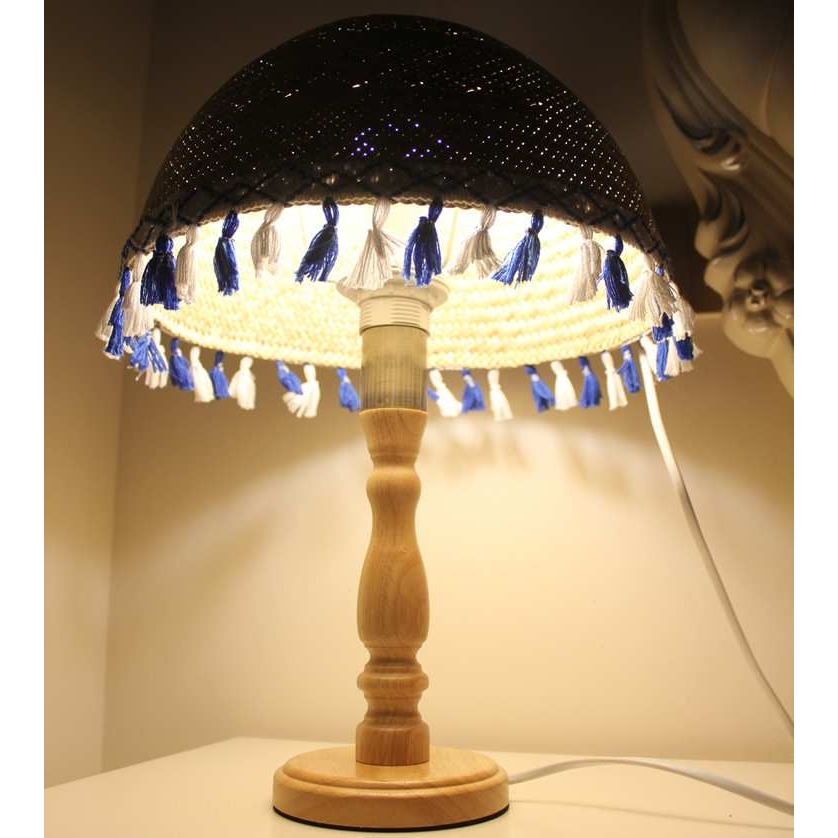 中式民宿客栈竹编台灯 客厅茶几卧室床头书柜装饰草编台灯